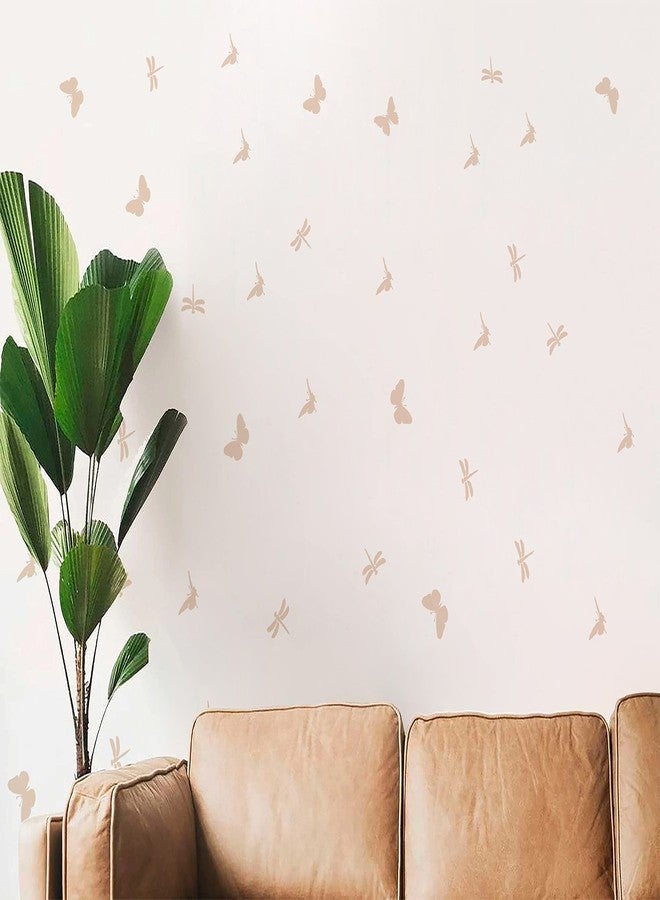 WallDesign Cute Butterflies Reusable Stencils for Wall Painting on Kids Room, Kindergarten Wall Art Decoration (4 inch x 9 inch Design Size) - Image 1